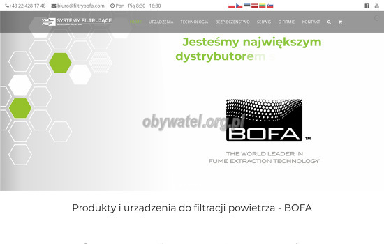 BOFA Systemy filtrujące